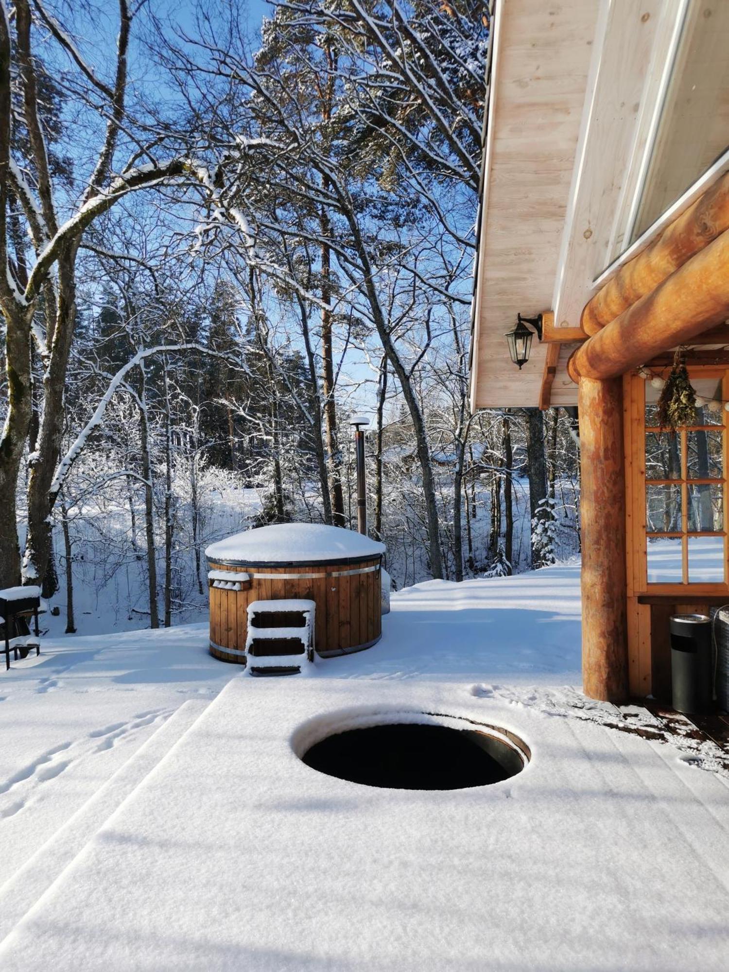 "Gaujmale" Sauna House In Nature Laukbeitini Eksteriør billede